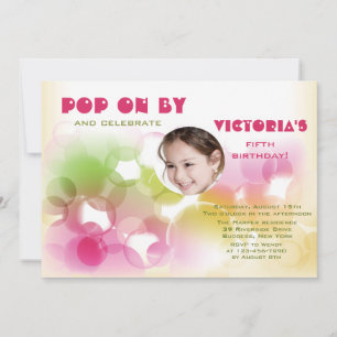 In einer Blase Foto Geburtstag Einladung