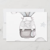 In einer Cloud (Gray) Babydusche Einladung (Rückseite)