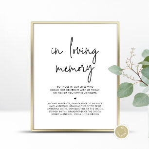 In einer Gedächtnisliste für Hochzeiten Poster