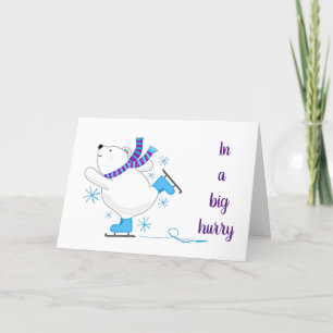 IN EINER GROSSEN HURRY, UM IHNEN MEHRERE CHRISTMAS FEIERTAGSKARTE