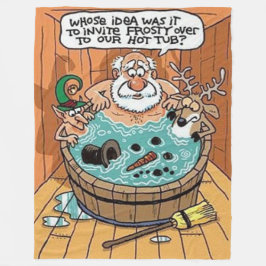 In einer Hot Tube eiskalt Fleecedecke