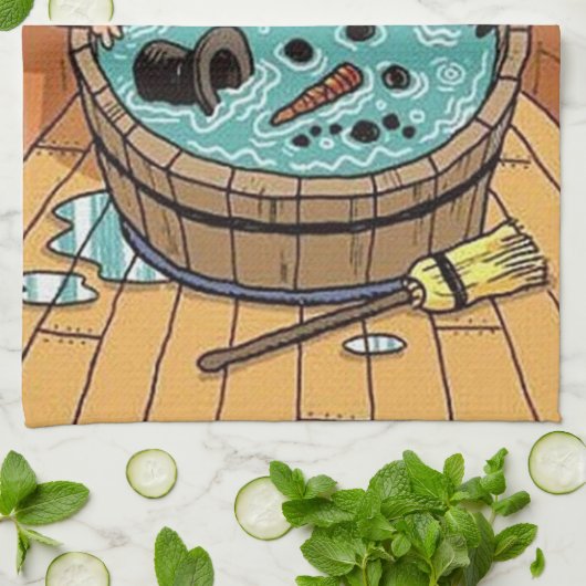 In einer Hot Tube eiskalt Geschirrtuch (Gefaltet)