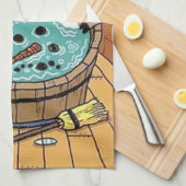 In einer Hot Tube eiskalt Geschirrtuch (Viertel Falte)