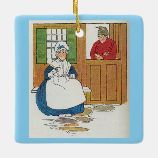 In einer Hütte in Fife lebte ein Mann und seine Eh Keramikornament (Vorderseite)