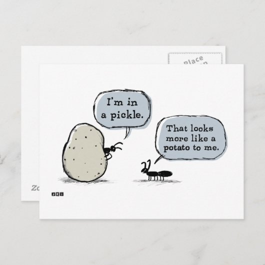 in einer Klappe Postkarte (Vorne/Hinten)