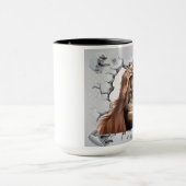in einer Mauer gefangen Tasse (Zentrum)