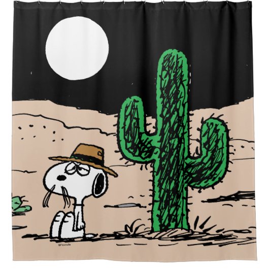 In einer Mondlichtwüste Duschvorhang (Vorderseite)