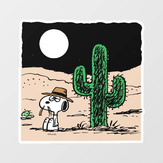 In einer Mondlichtwüste Fensteraufkleber (Blatt)