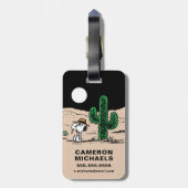 In einer Mondlichtwüste Gepäckanhänger (Rückseite vertikal)