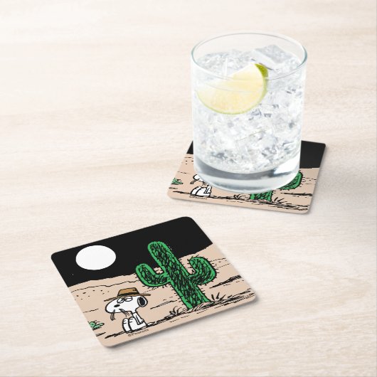 In einer Mondlichtwüste Rechteckiger Pappuntersetzer (Vor Ort)