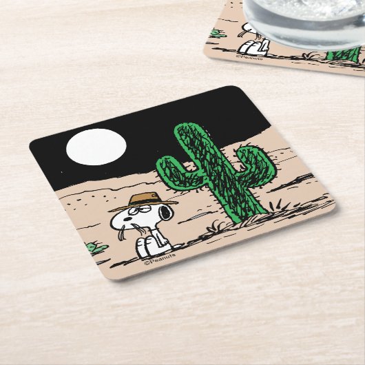 In einer Mondlichtwüste Rechteckiger Pappuntersetzer (angewinkelt)