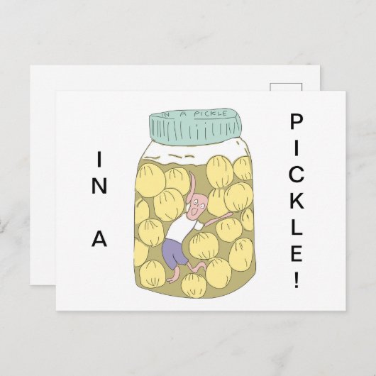 In einer Pflückenkarte gepflückte Zwiebeln liebt C Postkarte (Vorne/Hinten)