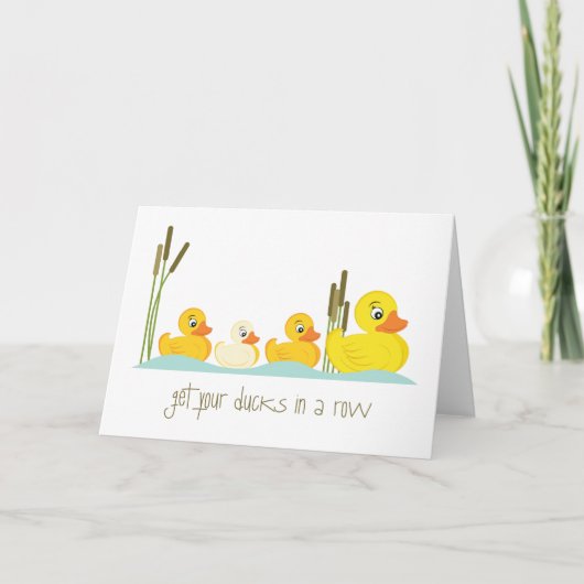 in einer Reihe Karte (Vorderseite)