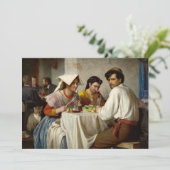 In einer römischen Osteria von Carl Bloch Dankeskarte (Stehend Vorderseite)