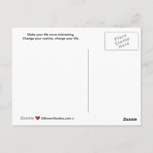 In einer Rut_A_-Postkarte stecken Postkarte (Rückseite)