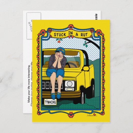 In einer Rut_B_-Postkarte stecken Postkarte (Vorne/Hinten)