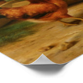 In einer Scheune Fütternd Geflügel Poster (Ecke)