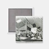 In einer Tahitanhütte Magnet (Vorderseite/Rückseite)