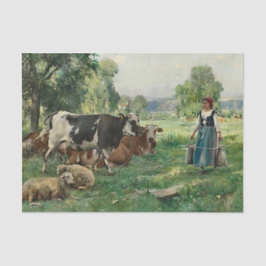 In einer Weide von Julien Dupre Seidenpapier (Vorderseite)