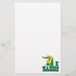 in einer Weile Krokodil Briefpapier