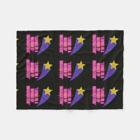 IN EINER WELT DER VORSTELLUNG LEBEN FLEECEDECKE (Vorderseite (Horizontal))