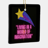 IN EINER WELT DER VORSTELLUNG LEBEN KERAMIKORNAMENT (Rechts)