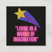 IN EINER WELT DER VORSTELLUNG LEBEN QUADRATISCHE VISITENKARTE (Rückseite)