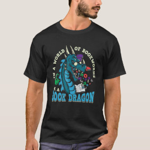 In einer Welt des Buchwurms sei ein Buch-Drachenbu T-Shirt