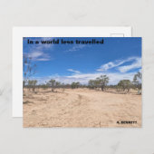 In einer Welt, die weniger reist ist Postkarte (Vorne/Hinten)