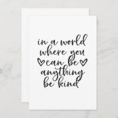 In einer Welt, in der man alles gut sein kann Einladung (Vorne/Hinten)