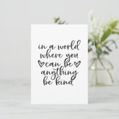 In einer Welt, in der man alles gut sein kann Einladung (Stehend Vorderseite)