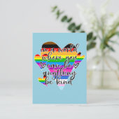 In einer Welt, in der man alles gut sein kann Postkarte (Stehend Vorderseite)