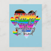 In einer Welt, in der man alles gut sein kann Postkarte (Vorderseite)