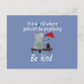 In einer Welt, in der man alles sein kann, was ein Postkarte (Vorderseite)