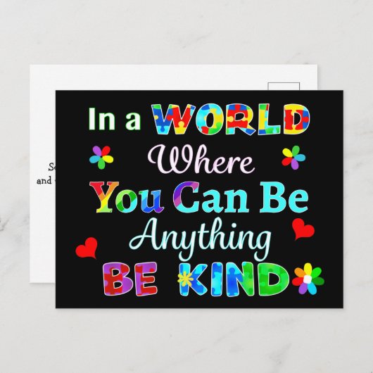 In einer Welt, in der man alles sein kann, was man Postkarte (Vorne/Hinten)