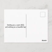 In einer Welt, in der man alles sein kann, was man Postkarte (Rückseite)