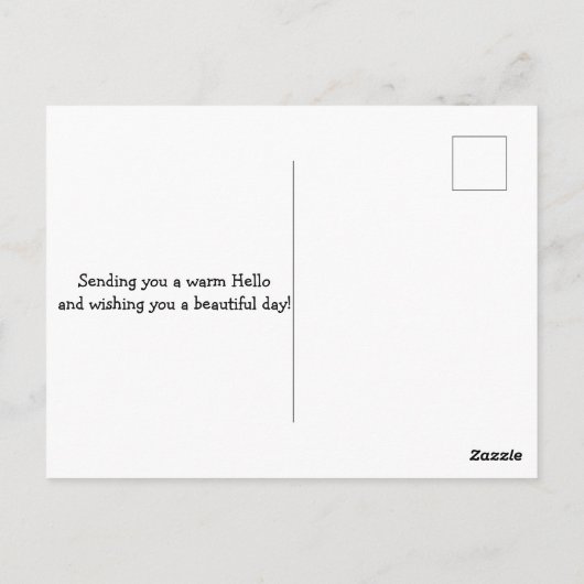 In einer Welt, in der man alles sein kann, was man Postkarte (Rückseite)