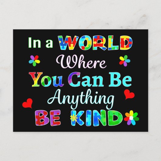 In einer Welt, in der man alles sein kann, was man Postkarte (Vorderseite)