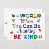 In einer Welt, in der man alles sein kann, was man Postkarte (Vorne/Hinten)