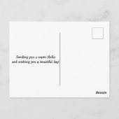 In einer Welt, in der man alles sein kann, was man Postkarte (Rückseite)