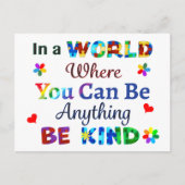 In einer Welt, in der man alles sein kann, was man Postkarte (Vorderseite)