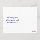 In einer Welt, in der man alles sein kann, was man Postkarte (Rückseite)