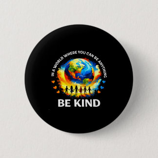 In einer Welt sei freundlich Kinder Erde Welt Freu Button