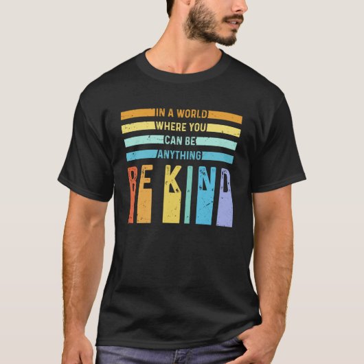 In einer Welt sei gütige Liebe Toleranz Idee freun T-Shirt (Vorderseite)