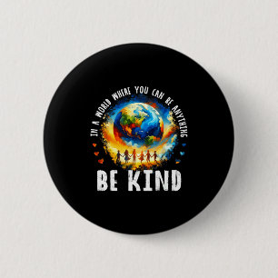 In einer Welt Seid nett Kinder Erde Anti Mobbing E Button