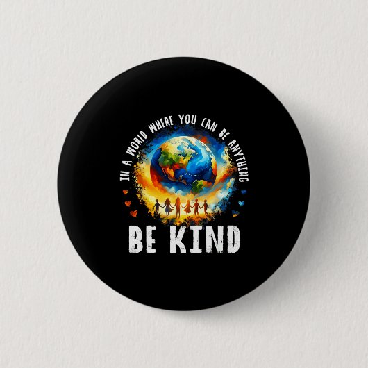 In einer Welt Seid nett Kinder Erde Anti Mobbing E Button (Vorderseite)