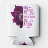 In einer Welt voller Grandmas NaNa Lila Anemon Dosenkühler (Rückseite)