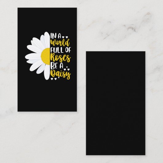 In einer Welt voller Rose ist eine Dämmerung Visitenkarte (Vorne/Hinten)