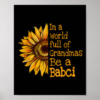 In einer Welt von Grandmas ein Babci Polen Polnisc Poster
