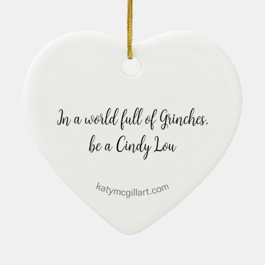 In einer Welt von Grinches Keramik Keramik Ornament (Hinten)